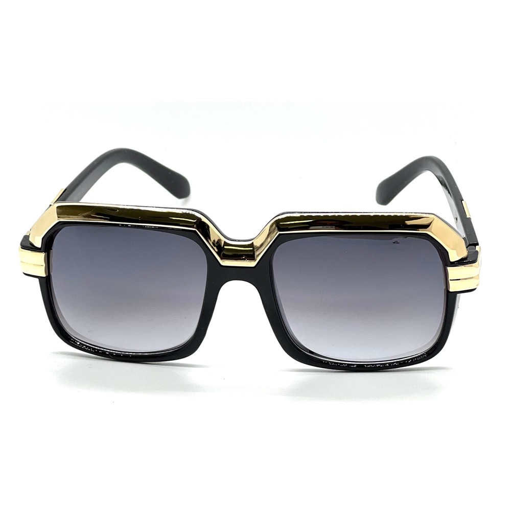Oversized Square Sunglasses Black Gold Frame Gradient Lens Womens Aviator Fancy‎ - Picture 14 of 17